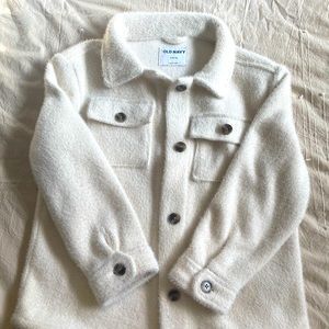 Old Navy Soft Shacket, Girl size Large (10/12), Cream color, light weight.
